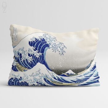 The Great Wave Hokusai Art Velvet Cushion, 2 of 7