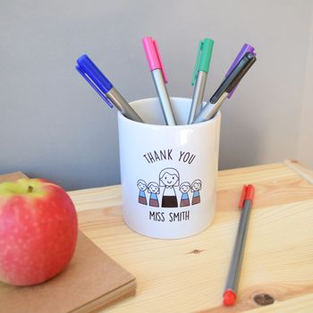 Personalised Teacher Thank You Pen Pot, 4 of 5