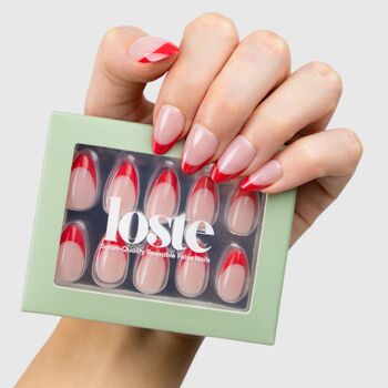 Loste Reusable Press On Nails Gift Set, Perfect Stocking Filler: Maraschino, 2 of 6