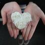 Set Of Three Soap Flower Heart Box White, thumbnail 1 of 4