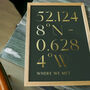 Personalised Gold Coordinates Print, Custom Location Gift, thumbnail 2 of 7