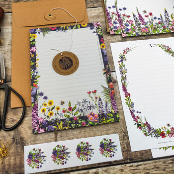 Foxgloves And Lupin Wildflower Writing Set, 8 of 8