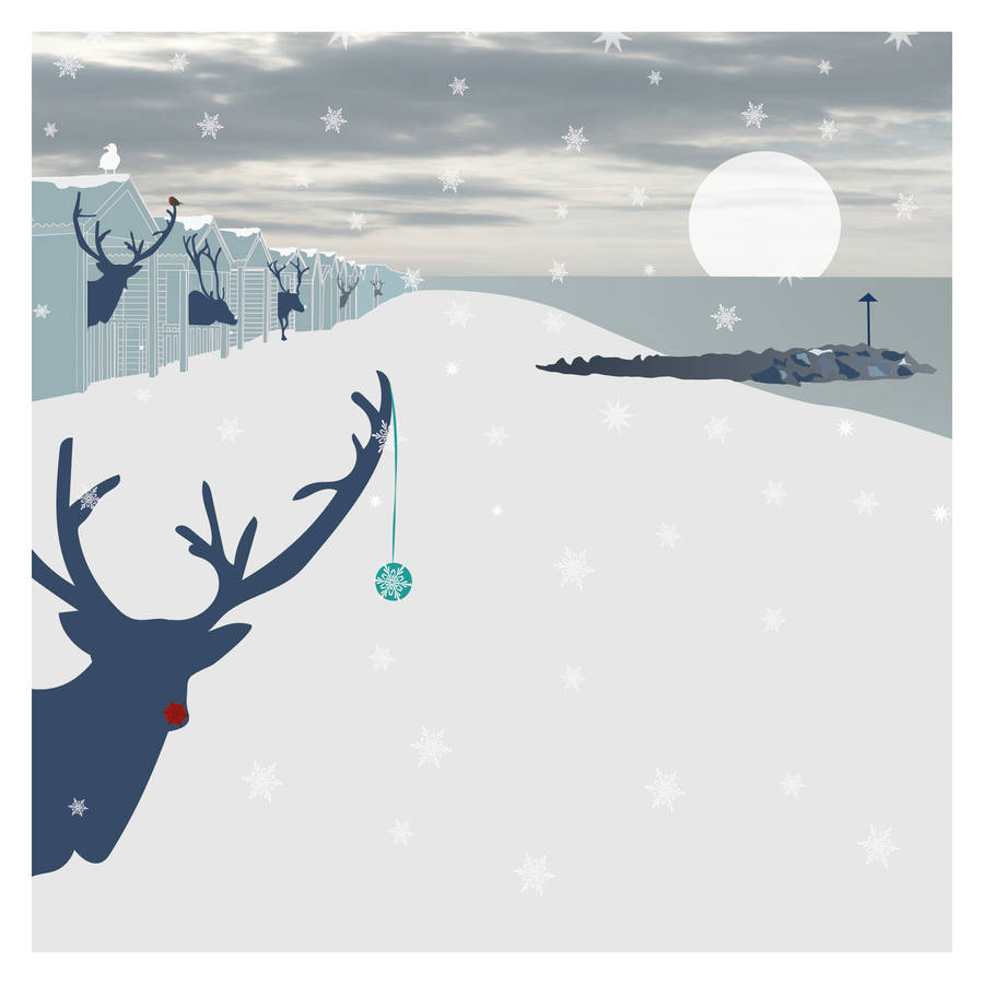 Beach Christmas Cards >> Set Of Four Individual Beach Inspired Christmas Cards Beach Christmas Cards >> Set Of Four Individual Beach Inspired Christmas Cards