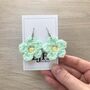 Crochet Daisy Flower Earrings, thumbnail 11 of 11