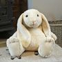 Large Cream Bunny Soft Toy With Personalised Heart, thumbnail 3 of 6
