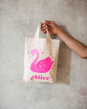 Personalised Children's Swan Tote Bag, 4 of 4