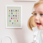 Children's Simple Alphabet Multi Coloured Print, thumbnail 2 of 3