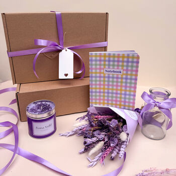 Violet Gift Hamper With Dried Flowers, 4 of 4