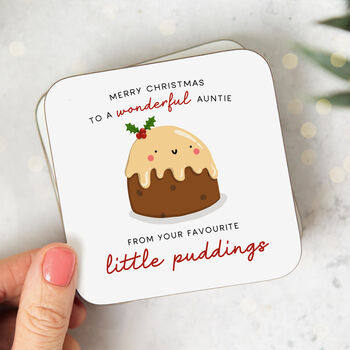 'Auntie From Your Little Pudding' Coaster, 2 of 2