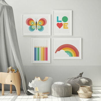 Rainbow And Cloud Art Print, 2 of 4
