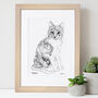 Personalised Cat Line Drawing, thumbnail 9 of 11