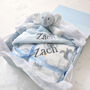 Personalised Blue Blanket And Comforter Set, thumbnail 2 of 7