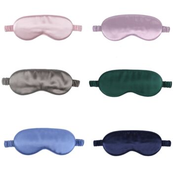 Dark Blue Colour Mulberry Silk Eye Mask, 2 of 4