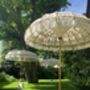 Cream And Gold Hand Painted Garden Parasol, thumbnail 1 of 5