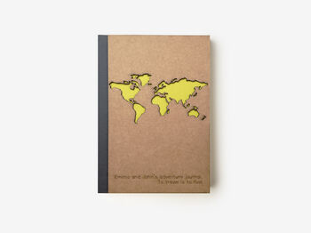 Handcrafted World Map Travel Notebook, 2 of 7
