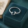 Sterling Silver Adjustable Whale Tail Ring, thumbnail 3 of 8