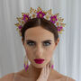 Floral Beaded Bridal Statement Crown, thumbnail 2 of 8