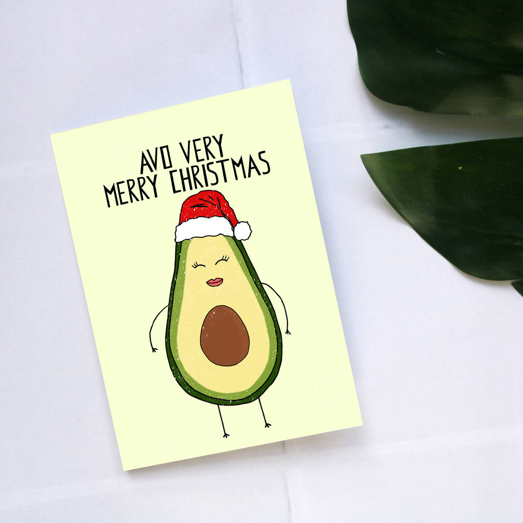 Avocado Christmas Greetings Card By Pearl Ivy | notonthehighstreet.com