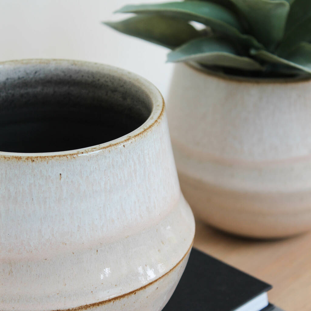 Blush Pink Glazed Planter By Marquis & Dawe