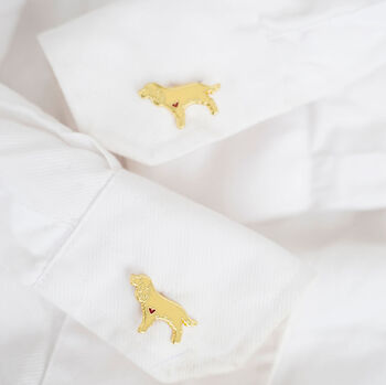 Working Cocker Spaniel Enamel Cufflinks, 6 of 8