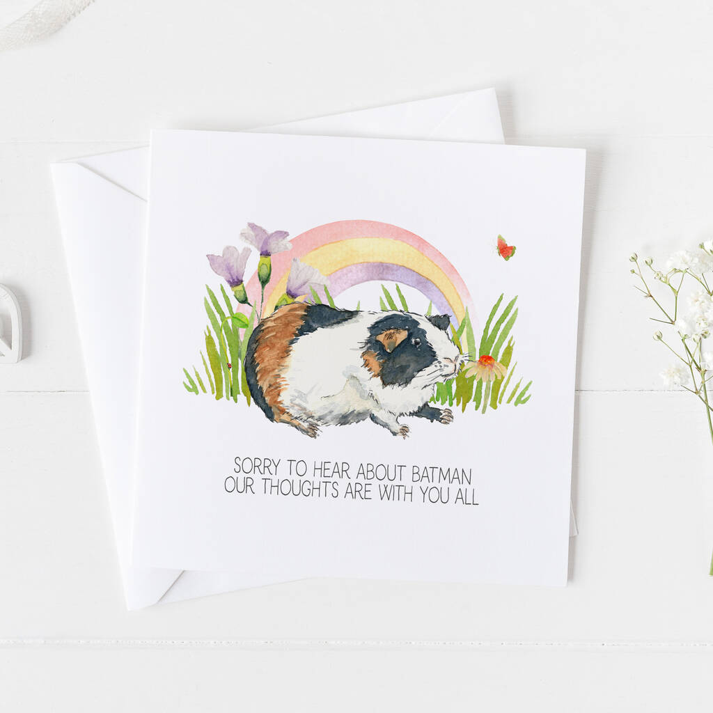 Personalised Pet Memorial Card Guinea Pigs … 1v1b, 1 of 5