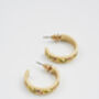 Blackberry Bramble Gold Hoop Earrings, thumbnail 3 of 7