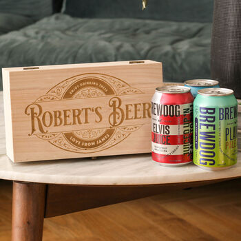 Personalised Pub Sign Beer Box Gift For Him, 2 of 3