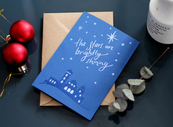 'The Stars Are Brightly Shining' Christmas Card, 2 of 2