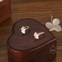 Sterling Silver Tiny Ginkgo Leaf Drop Hook Earrings, thumbnail 3 of 10