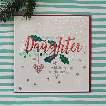 Wonderful Daughter Christmas Greetings Card By Molly Mae