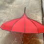 Red Vintage Style Pagoda Umbrella, thumbnail 1 of 1