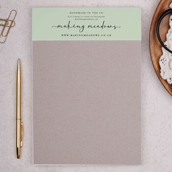 Personalised Notebook With Sage Green Flowers, 2 of 4