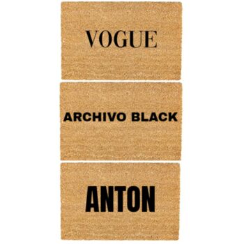 Personalised Coir Door Mat Your Text Here Door Mat, 9 of 9