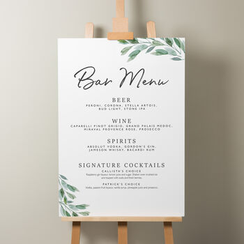 Greenery Wedding Freshen Up Sign 'Callista', 6 of 9