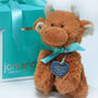 Highland Brown Cow With Valentine Heart, To The Mooooon, thumbnail 1 of 7