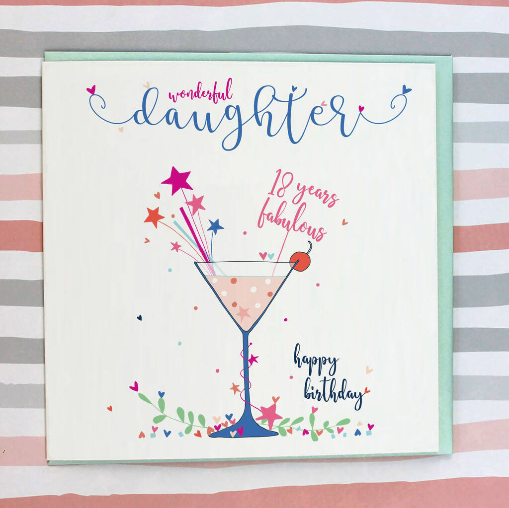 Daughter 18th Birthday Card By Molly Mae Notonthehighstreet