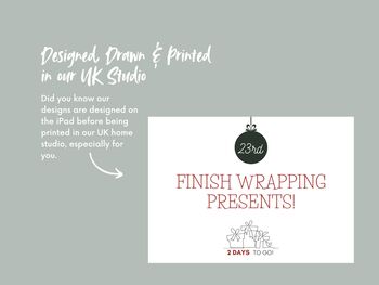 Personalised Family Advent Calendar Countdown To Christmas, 4 of 8