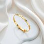 Personalised 18ct Gold Plated Diamond Baby Bangle, thumbnail 1 of 5