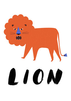 Red Lion Print For Kids' Rooms, 2 of 2