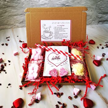 Valentines Day Indulgent Belgian Hot Chocolate Gift Box, 2 of 7