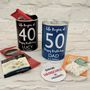 Personalised 40th Birthday Tin Filled With Hangover Kit, thumbnail 1 of 2