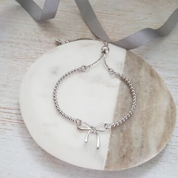 Bow Wedding Bracelet Thank You Bridesmaid, 2 of 4