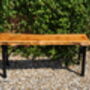 Handcrafted Yew Wood Bench Seat, thumbnail 1 of 8
