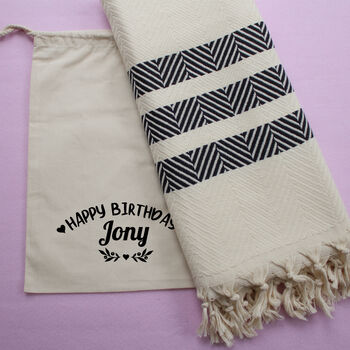 Personalised Soft Cotton Throw, Shawl, 4 of 12