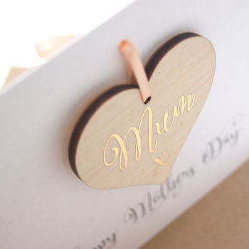Mothers Day Personalised Wooden Heart Card, 4 of 9