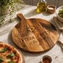 Personalised Acacia Pizza Party Pizza Chopping Board, thumbnail 1 of 2