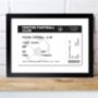 Personalised Football Ticket A4 Black Framed Print, thumbnail 3 of 4