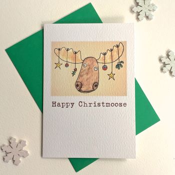 Personalised Happy Christmoose Christmas Card, 2 of 5