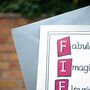 50th Personalised Birthday Card With Silver Glitter, thumbnail 2 of 4