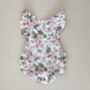 Lillie All In One Baby Romper In Liberty Rose, thumbnail 1 of 2